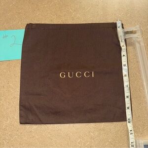 Authentic Gucci Dark Brown with Gold Lettering dust bag